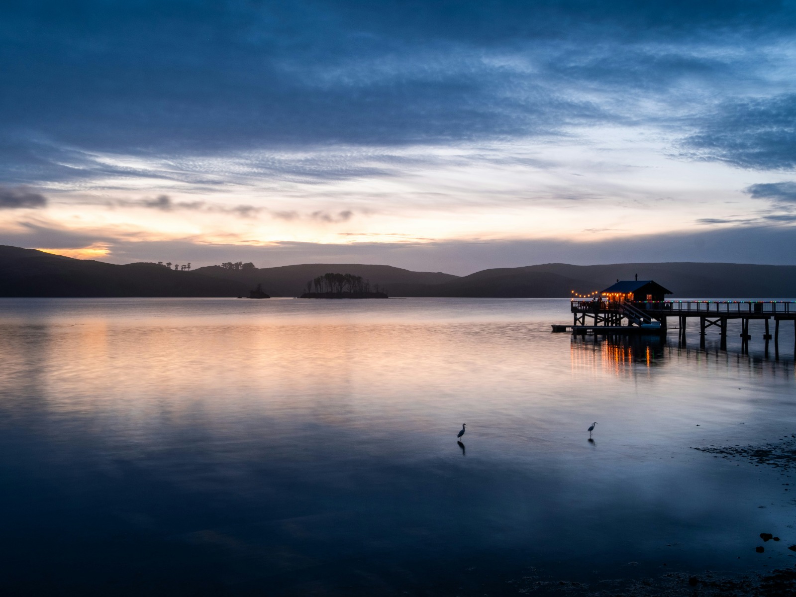 Dusk over the bay